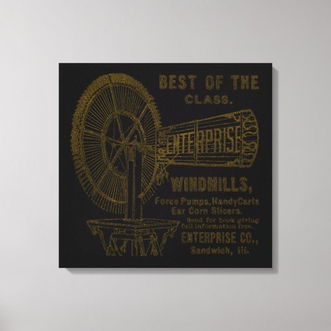 IMPRESSÃO EM TELA SANDWICH ILLINOIS 1889 EMPRESA WINDMILL CO. (Frente)