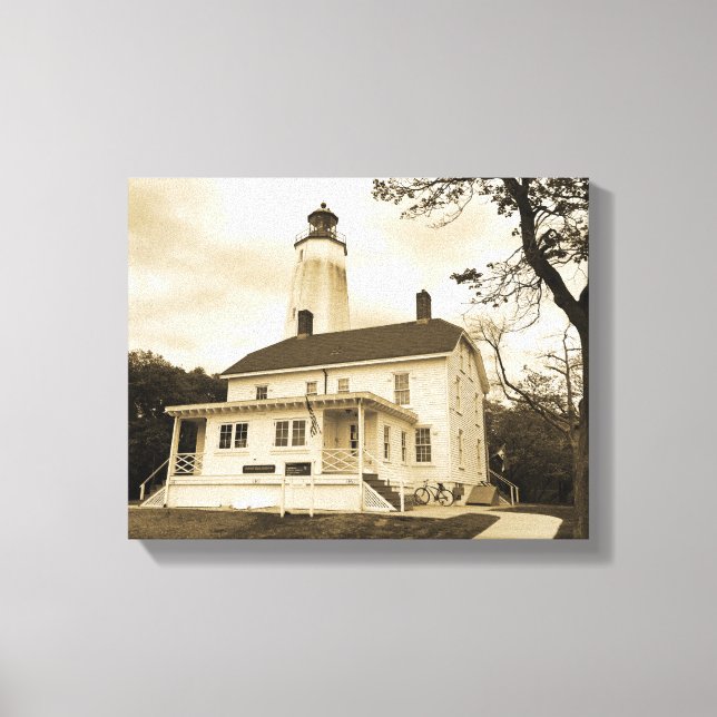 Impressão Em Tela Sandy Hook Lighthouse (Frente)