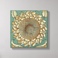 Sangue de girassol em fundo azul-esverdeado