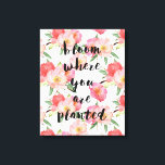 Impressão Em Tela Sangue Onde Você Plantou Cor De Água Rosa Floral<br><div class="desc">Sangue Onde Você Plantou Cor De Água Rosa Floral</div>