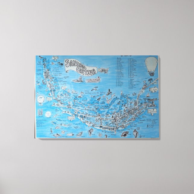 IMPRESSÃO EM TELA SANIBEL CAPTIVA ISLAND FLORIDA (Frente)