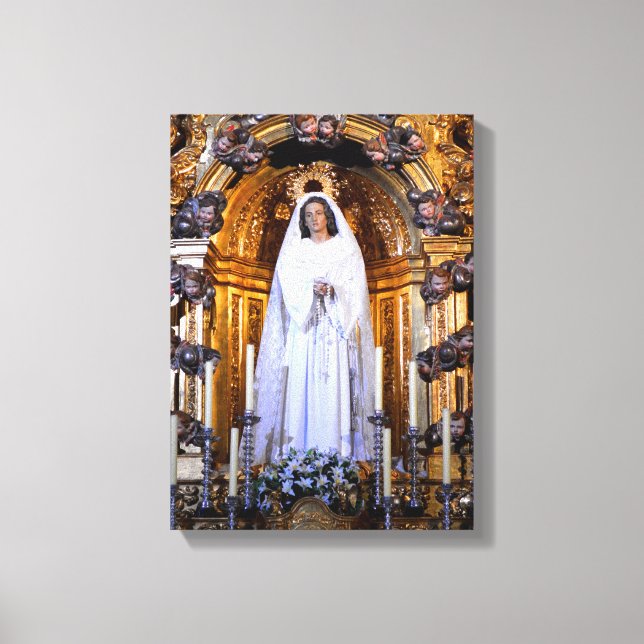 Impressão Em Tela Santa Mãe Maria (Frente)