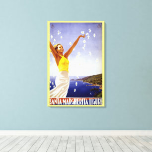 Impressão Em Tela Santa Margherita Ligure, Itália Arte de Viagem Ant