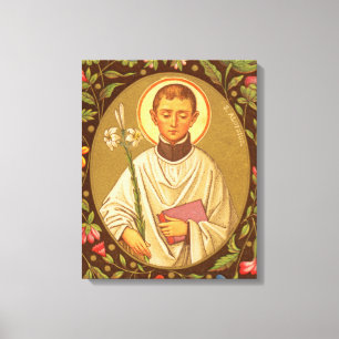 Impressão Em Tela Santo Aloísio Gonzaga (PM 01)