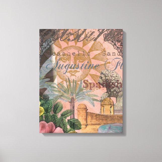 Impressão Em Tela santo augustine florida viagem antiquada arte (Frente)