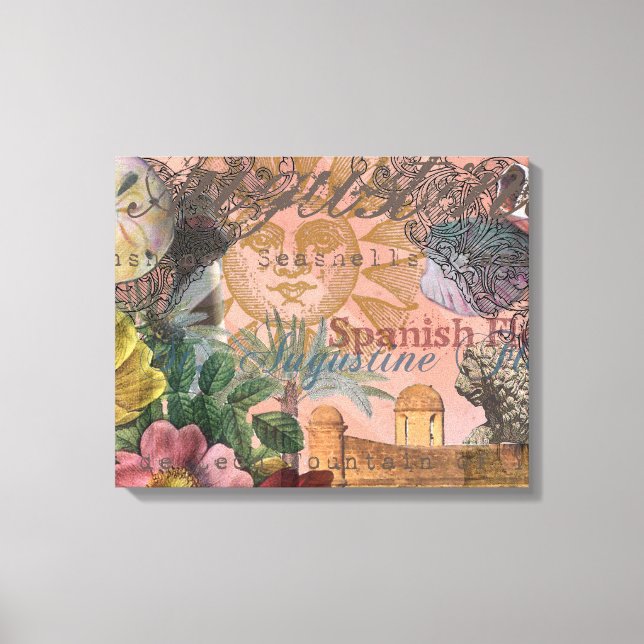 Impressão Em Tela santo augustine florida viagem antiquada arte (Frente)