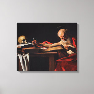 Impressão Em Tela Santo Jerome Escrevendo (por Caravaggio)