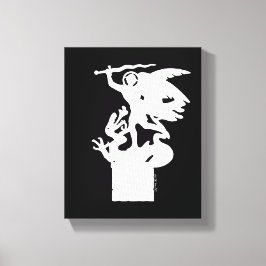 Impressão Em Tela Santo Michael e Dragon (em branco)