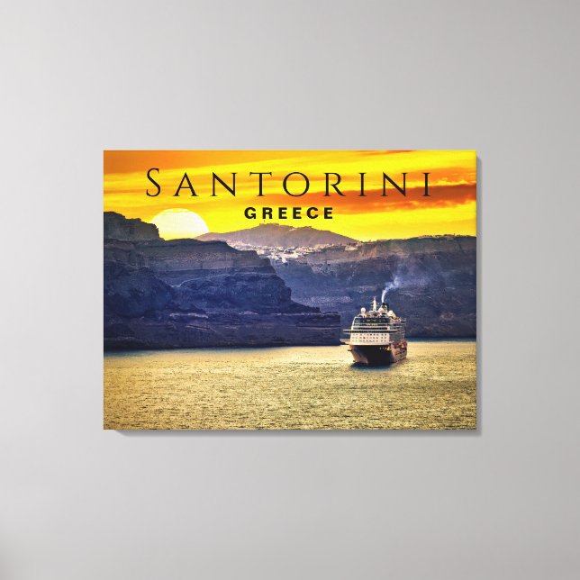 Impressão Em Tela Santorini, Grécia (Frente)