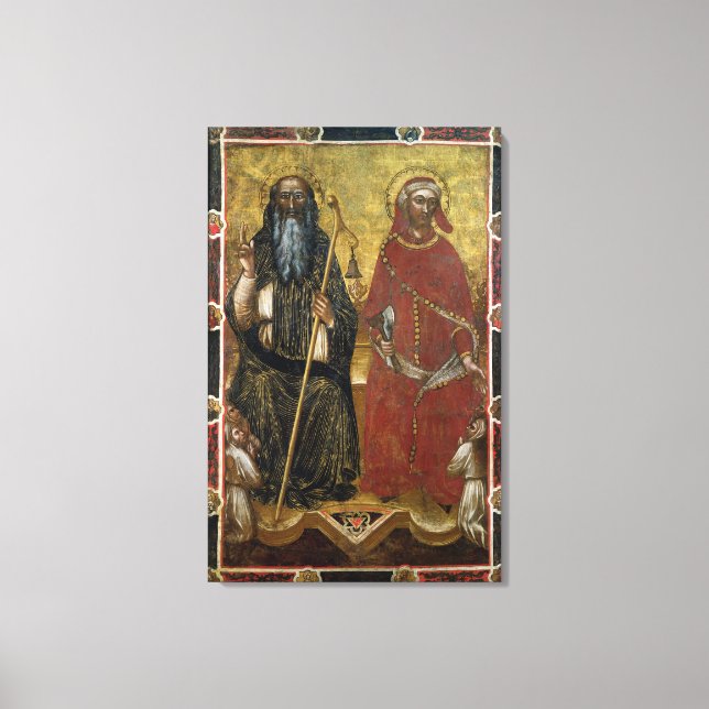 Impressão Em Tela Santos Anthony Abbot e Elegius - Processo pintado (Frente)