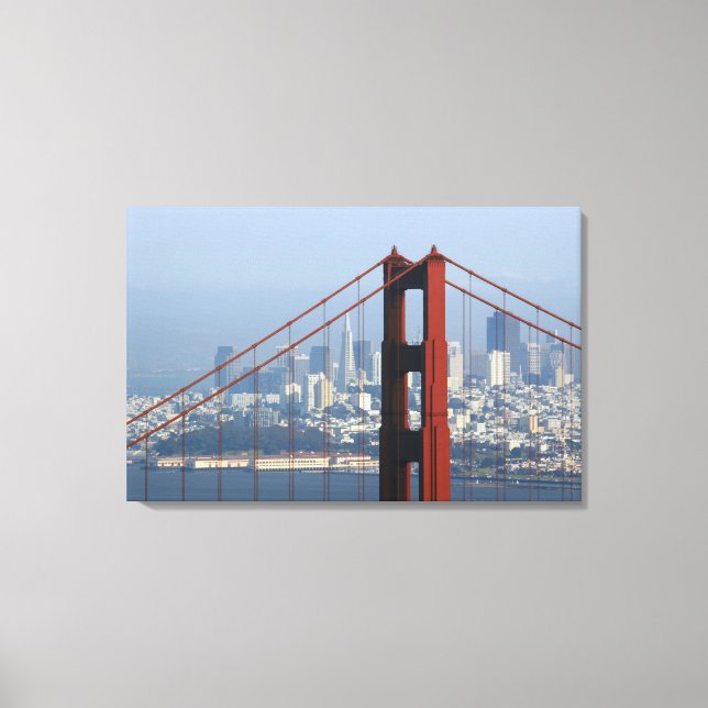 Impressão Em Tela São Francisco viu através da ponte Ouro Gate. (Frente)