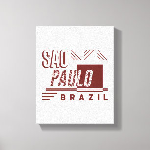Impressão Em Tela São Paulo Brasil Tipografia Urbana Moderna Design