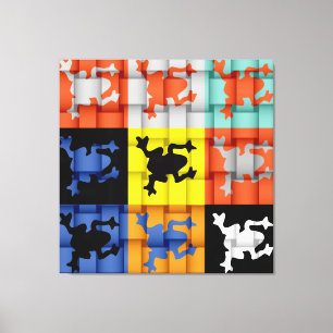 Impressão Em Tela Sapos