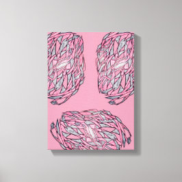 Impressão Em Tela Sapphire and Ruby Abstract Sea Creatures