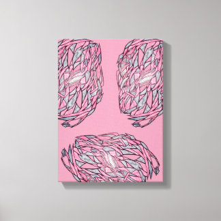 Impressão Em Tela Sapphire and Ruby Abstract Sea Creatures