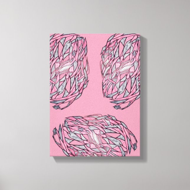 Impressão Em Tela Sapphire and Ruby Abstract Sea Creatures (Frente)