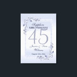 Impressão Em Tela Sapphire Gem & Glitter 45º Aniversário de Casament<br><div class="desc">Glamorosa e elegante tela de 45º aniversário de casamento do Sapphire com joias de pedra azul-na moda sapphire decorações de esquina e quadros de borda coloridos correspondentes. Uma design romântica para sua celebração. Todo texto, fonte e cor da fonte são totalmente personalizáveis para atender às suas necessidades. Se você quiser...</div>