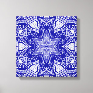 Impressão Em Tela Sapphire Mandala