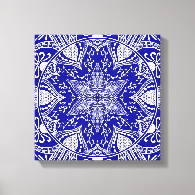 Impressão Em Tela Sapphire Mandala (Frente)