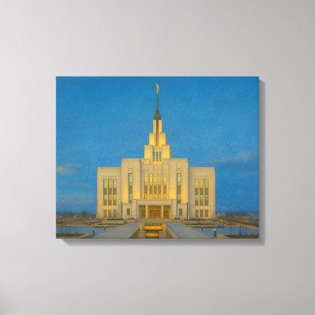 Impressão Em Tela Saratoga Primavera Utah Temple Painting™ LDS Canva (Frente)