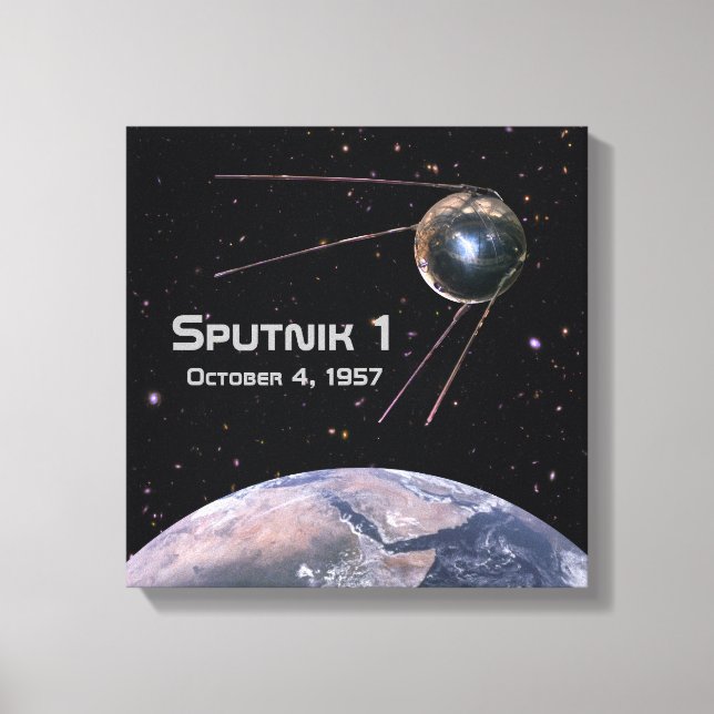 Impressão Em Tela Satélite Sputnik 1 (Frente)