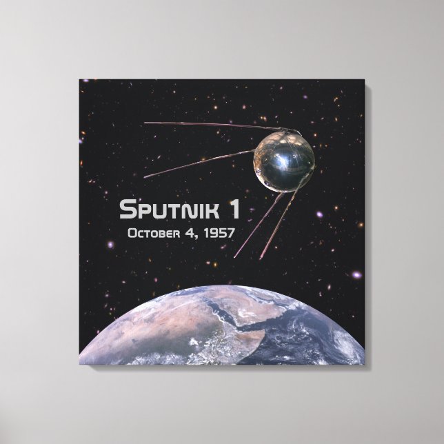 Impressão Em Tela Satélite Terrestre Sputnik 1 (Frente)