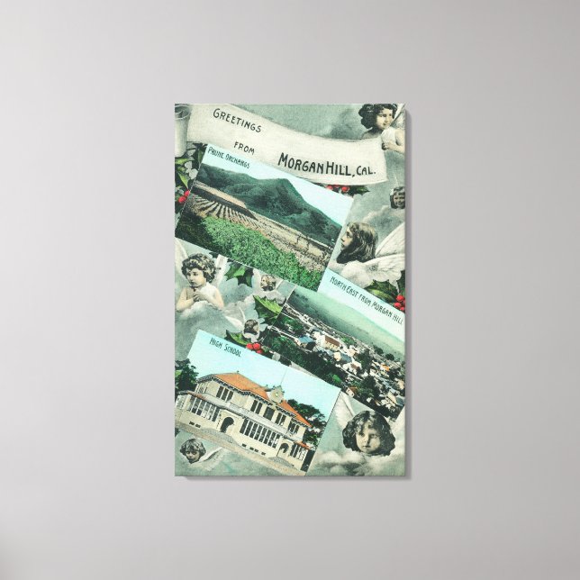 Impressão Em Tela Saudações de com as Vistas Cênicas (Frente)