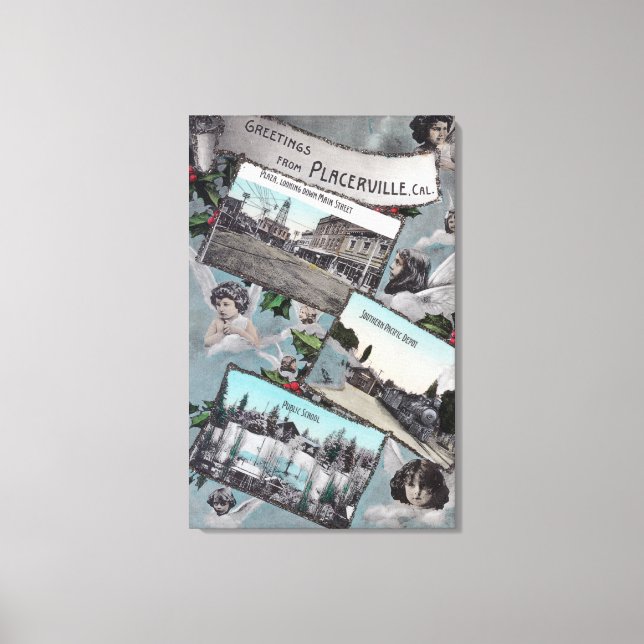 Impressão Em Tela Saudações de com as Vistas Cênicas (Frente)