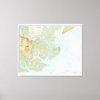 Impressão Em Tela Savannah River e Wassaw Sound 11512 na fronteira