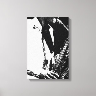 Impressão Em Tela Saxofone 11x16,5 (27,5x41,25 cm) waccn