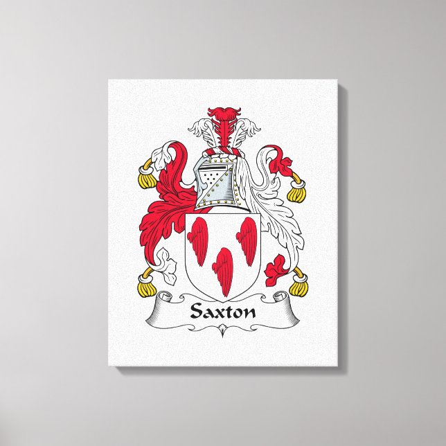 Impressão Em Tela Saxton Family Crest (Frente)