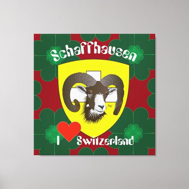 Impressão Em Tela Schaffhausen - Suíça Suisse - linho (Frente)