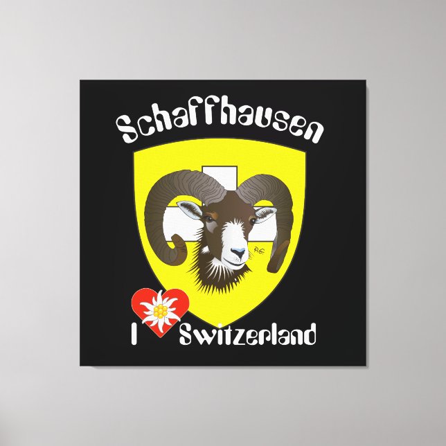 Impressão Em Tela Schaffhausen - Suíça Suisse - linho (Frente)