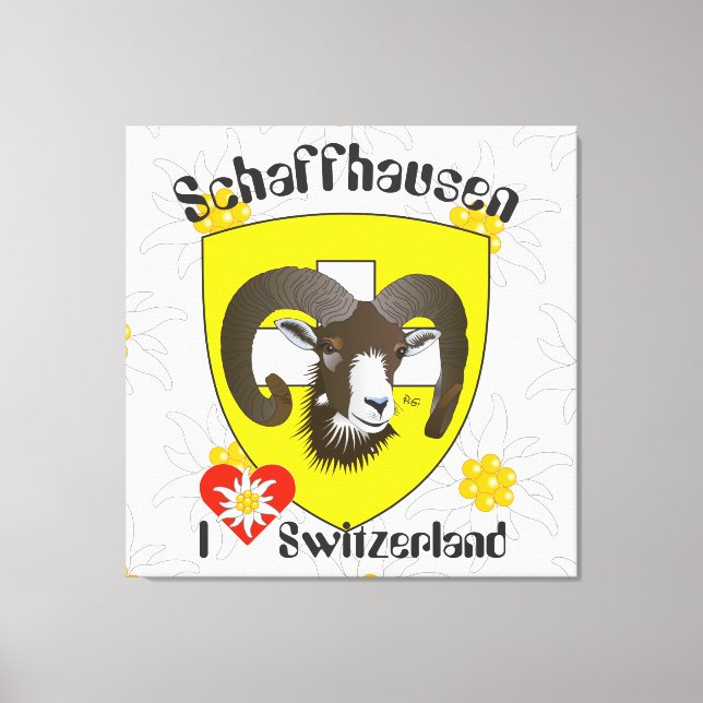 Impressão Em Tela Schaffhausen - Suíça Suisse - linho (Frente)