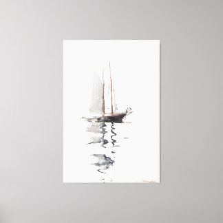Impressão Em Tela Schooner com duas pernas, com Dory, por Winslow Ho