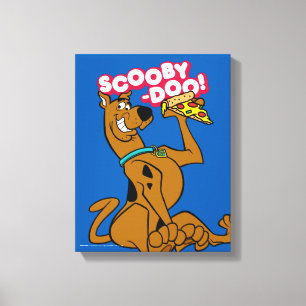 Impressão Em Tela Scooby-Doo com fatia da pizza
