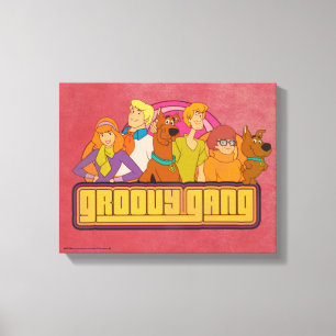 Impressão Em Tela Scooby-Doo   "Groovy Gang" - Gráfico de desenho an