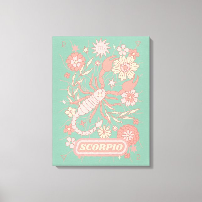 Impressão Em Tela Scorpio Celestial Zodiac Pastel Dreams Wall Arts (Frente)