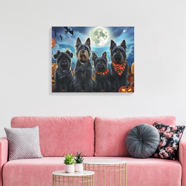 Impressão Em Tela Scottish Terrier Halloween Spooky (Insitu(Sala de estar))