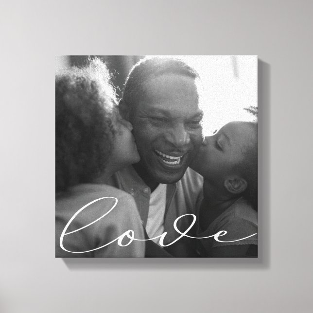 Impressão Em Tela Script Elegante | Impressão de tela de fotos (Frente)