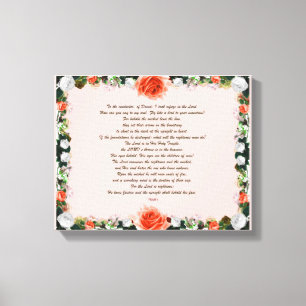 Impressão Em Tela Scripture, Psalm 11, Botanic