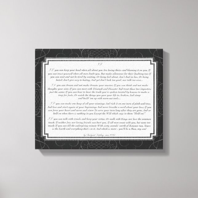 Impressão Em Tela Se Poema de Rudyard Kipling (Frente)