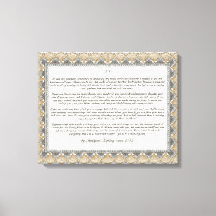 Impressão Em Tela Se Poema de Rudyard Kipling