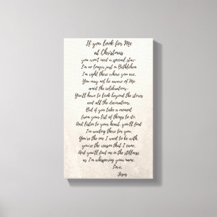 Impressão Em Tela Se você me procura no Natal