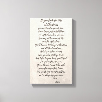 Impressão Em Tela Se você me procurar no Natal