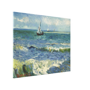 Impressão Em Tela Seascape em Saintes Maries por Vincent van Gogh