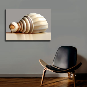 Impressão Em Tela Seashell Beach House Wall Decor sem costura