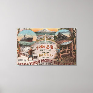 Impressão Em Tela Seattle, WAAD para a expo de Alaska Yukon o