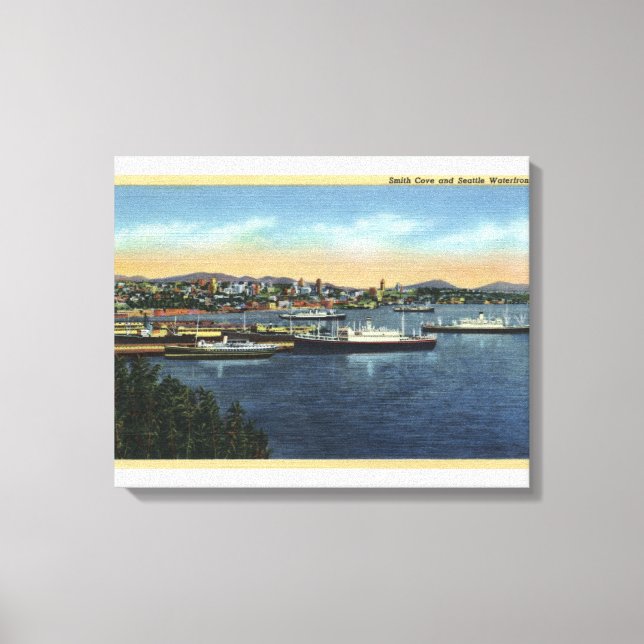 Impressão Em Tela Seattle, Washington - Vista de Smith (Frente)