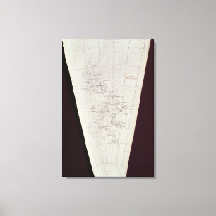 Impressão Em Tela Seção do mapa da ilha de Ross a pólo sul